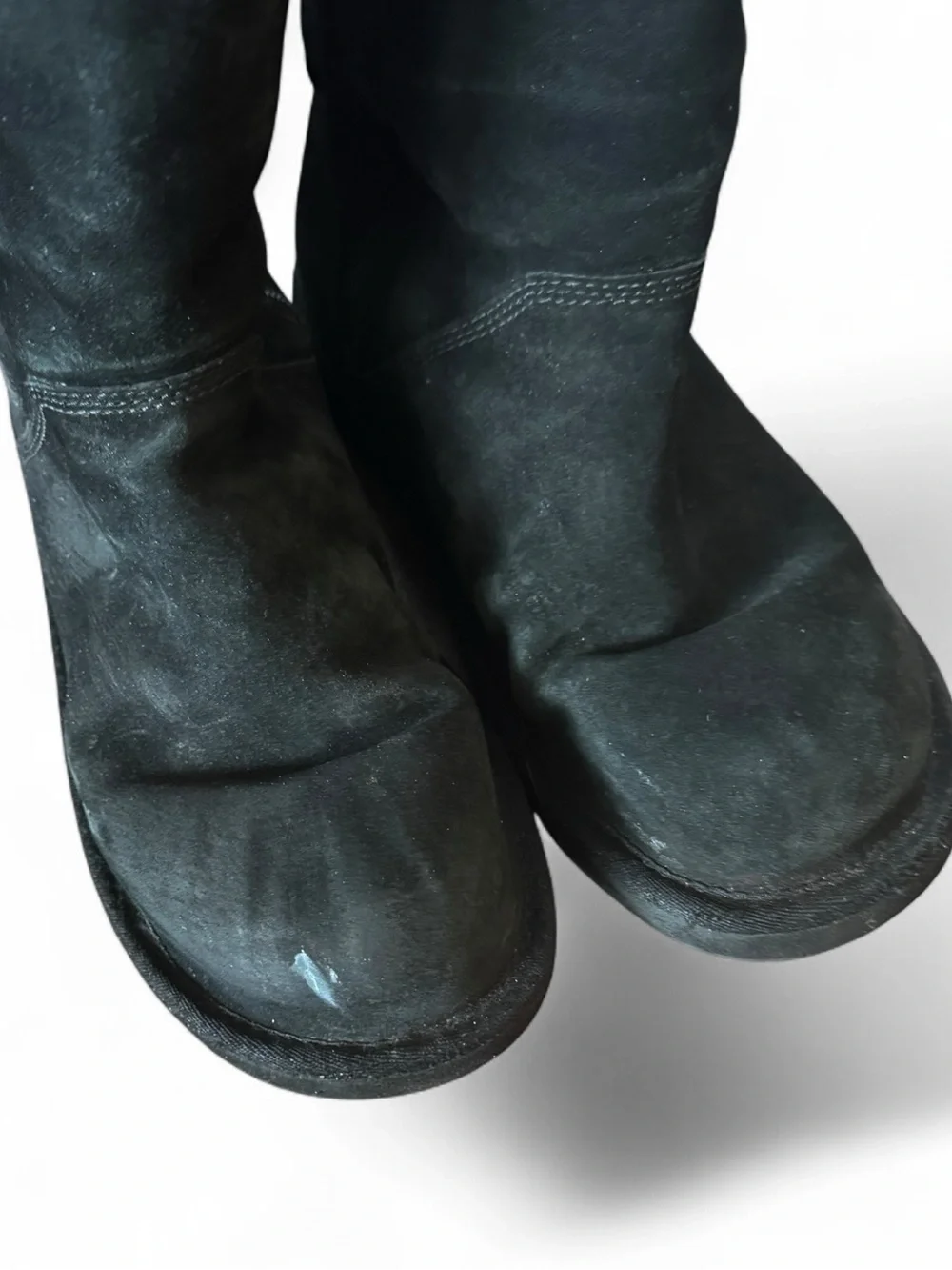 UGG Black 1891 Suede Knee-High Zip Boots Size 8